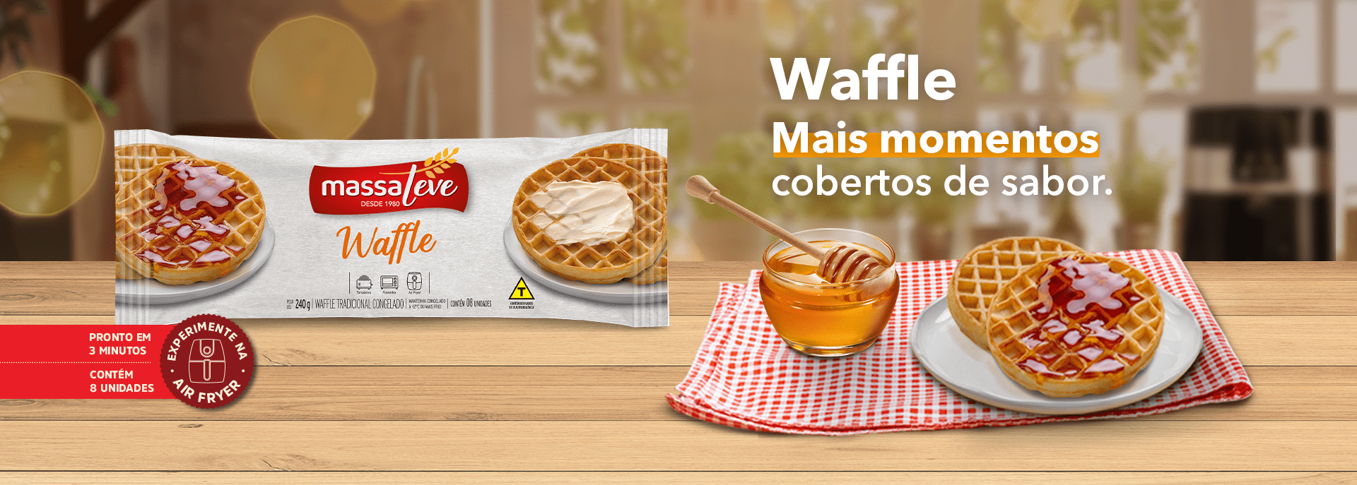 Waffle, mais momentos cobertos de sabor