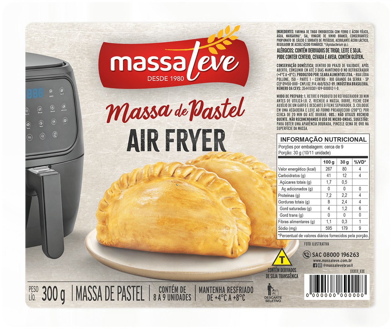 A Massa para Pastel de Air Fryer da Massa Leve é a solução prática que você precisa para surpreender sua família e amigos com pratos deliciosos.